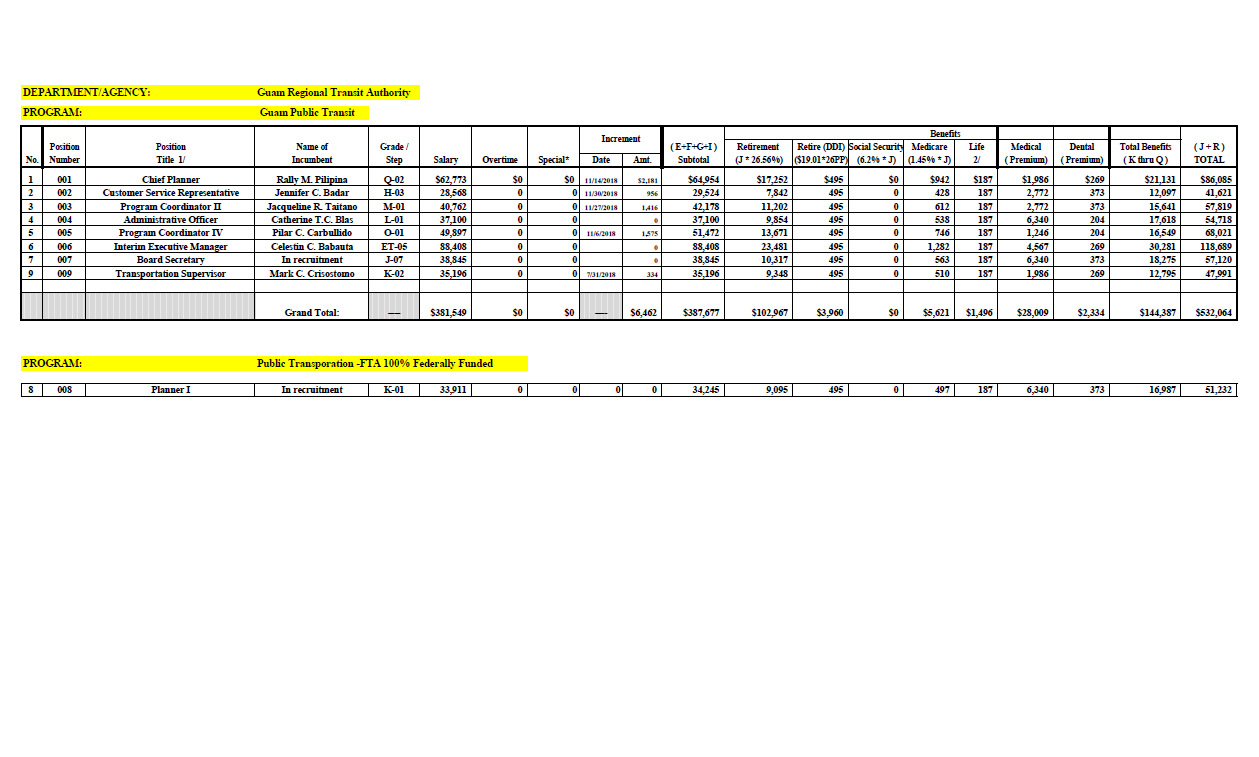 Staffing Patterns Templates